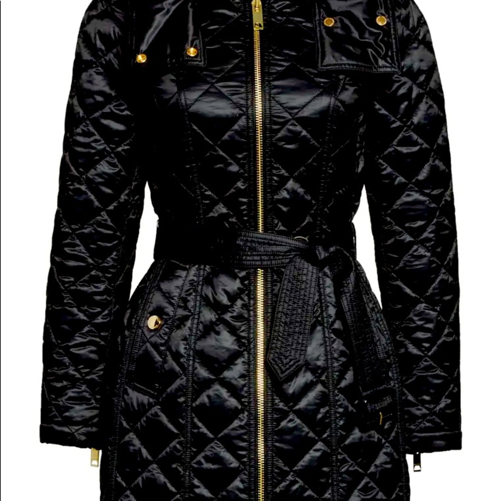 - SOLD - Burberry Baughton Black Tie Waist Jacket.